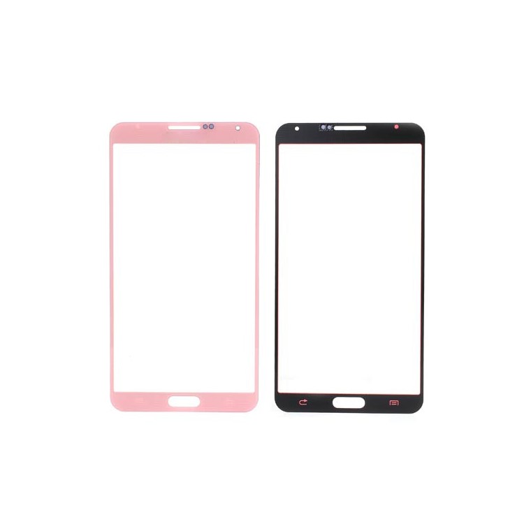 Pink Grid Pattern Front Glass Screen Lens for Samsung Galaxy Note 3 N9005-1