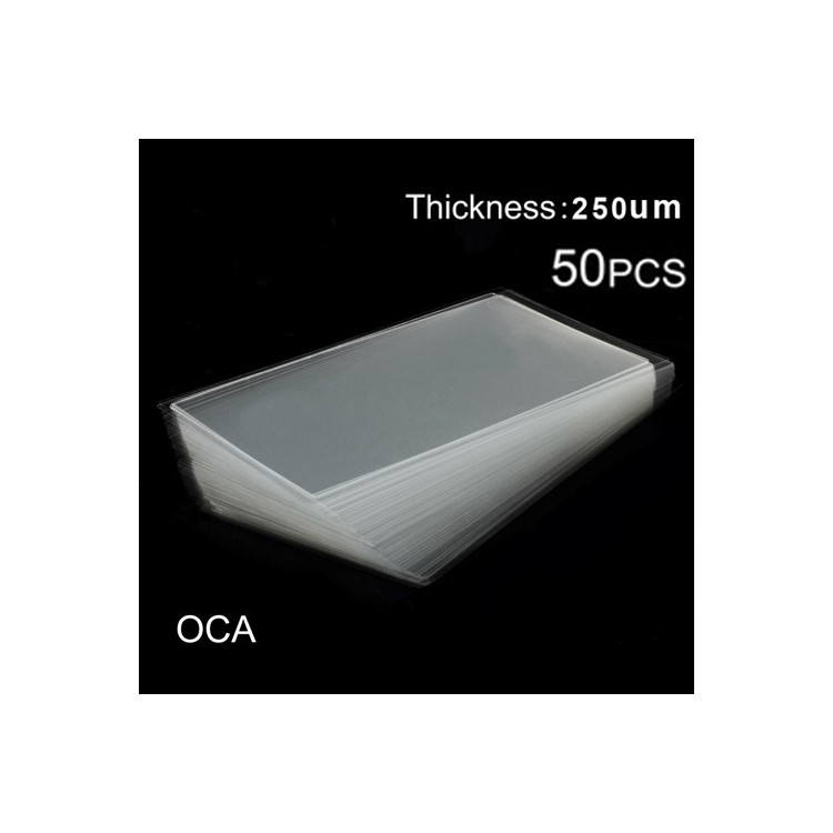 50pcs for Samsung Galaxy Note 2 N7100 LCD Digitizer OCA Optical Clear Adhesive Double-side Sticker, Thickness: 0.25mm-1