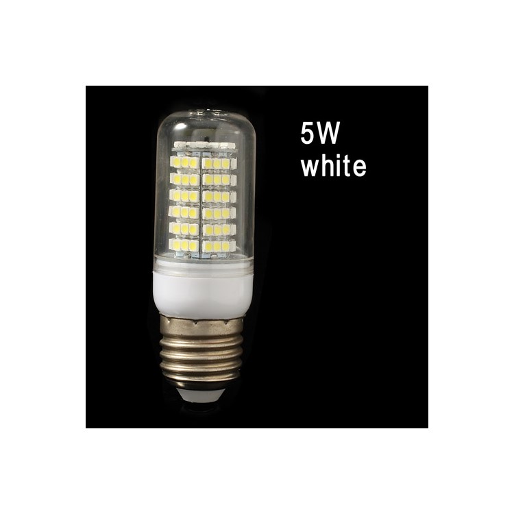 E27 3528 5W 120 LED Corn Light Bulb Lamp - White-1