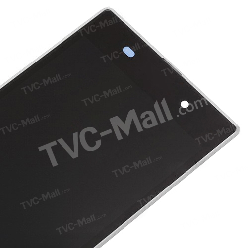 White OEM LCD Screen and Digitizer Assembly with Front Housing for Sony Xperia Z1 L39h C6903 Honami-3
