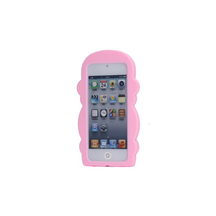 Cute 3D Monkey King Soft Protective Silicone Jelly Case for iPod Touch 5 - Pink-2