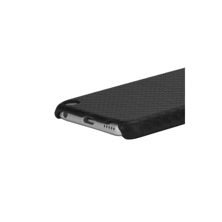 Woven Pattern Carbon Fiber Leather Coated Hard Case for iPod Touch 5 - Black-3