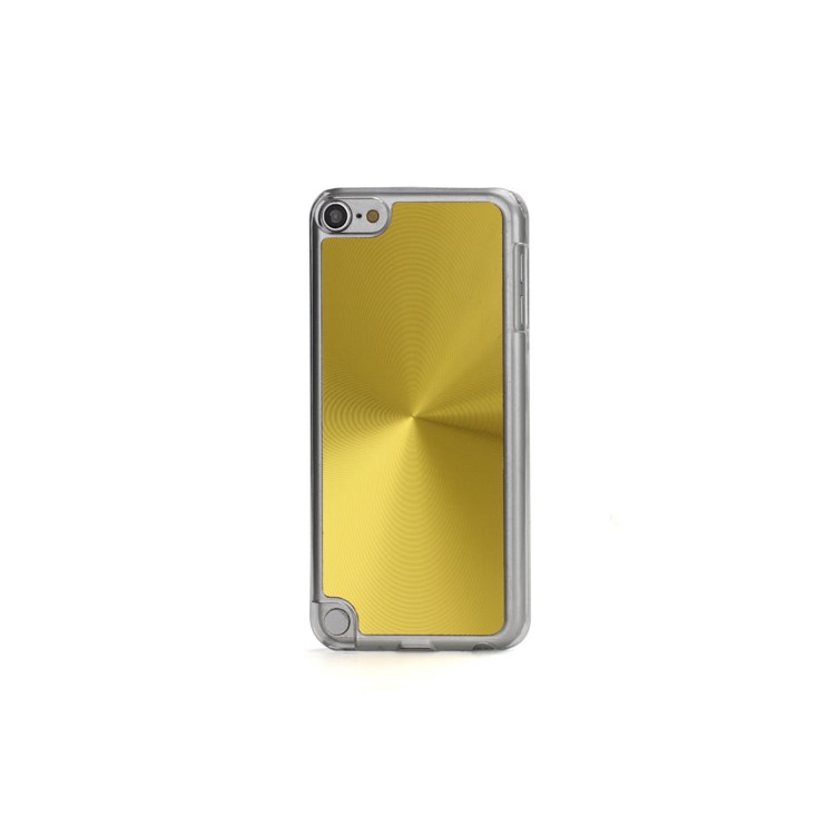 Metallic CD Muster Transparent Edge-Hard Case Hülle für iPod Touch 5 - Gold-1