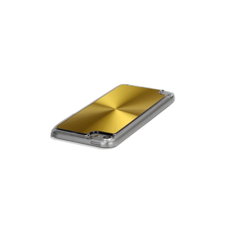 Metallic CD Pattern Transparent Edge Hard Case Cover Skin for iPod Touch 5 - Gold-2