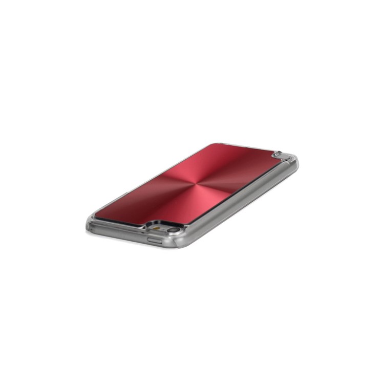 Metallic CD Pattern Transparent Edge Hard Case Cover Skin for iPod Touch 5 - Red-3