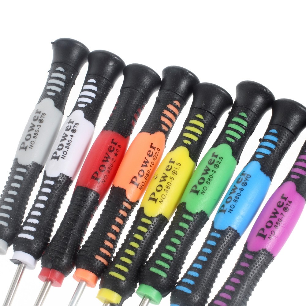 Non-Slip 8Pcs Precision Screwdriver Set Opening Tools for iPhone & All Cell Phones-8