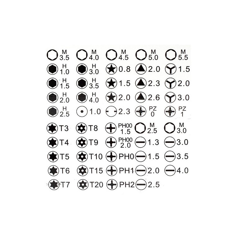 53 in 1 Multi-Purpose Precision Screwdriver Opening Tool Set for Mobile Phone PC PSP-5
