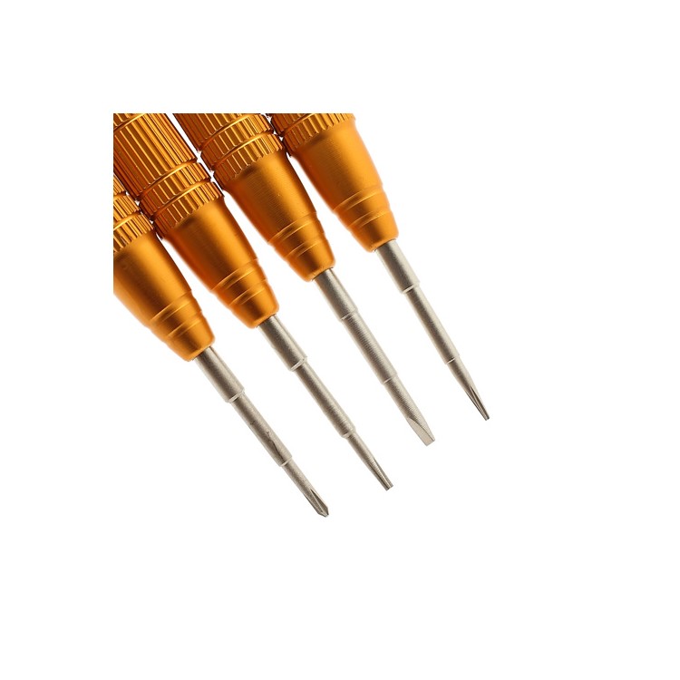 8 in 1 Screwdrivers Pry Opening Repair Tools Kit Set with Roll Leather Pouch for iPhone 4 4S-3