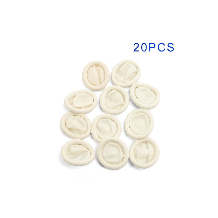 20pcs Látex Desechable Látex Cunas Antiestáticas FingerCots Anti Estática