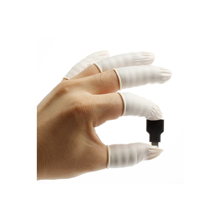 20PCS Disposable Latex Antistatic Finger Cots Fingercots Anti Static-5