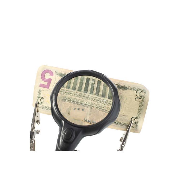 3.5X & 12X 2 LED Light Helping Hand Magnifier With Soldering Stand-11