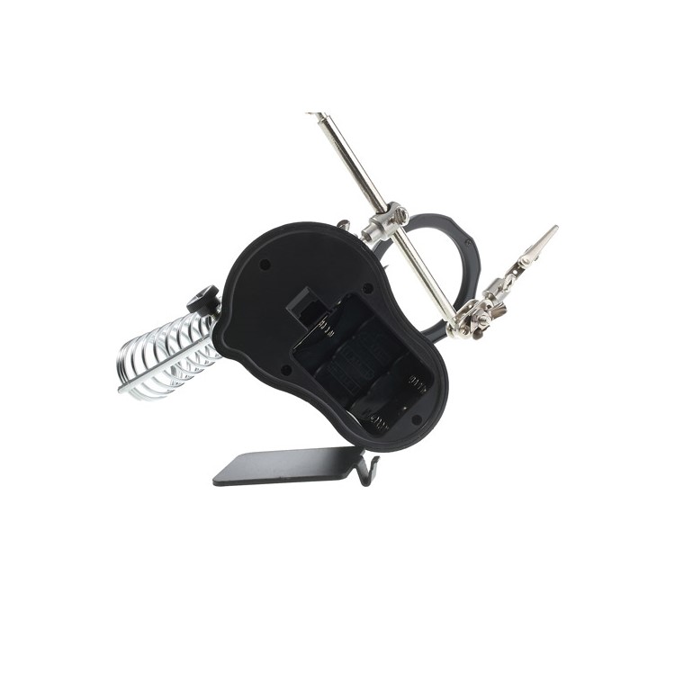 3.5X & 12X 2 LED Light Helping Hand Magnifier With Soldering Stand-12