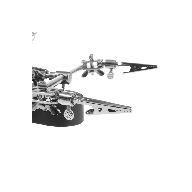 3.5X & 12X 2 LED Light Helping Hand Magnifier With Soldering Stand-7