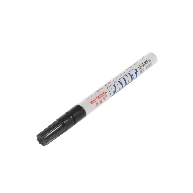 HUA ZHI WEN Paint Pen Glossy Metal Outer Surface Marking Ink Marker - Black-1