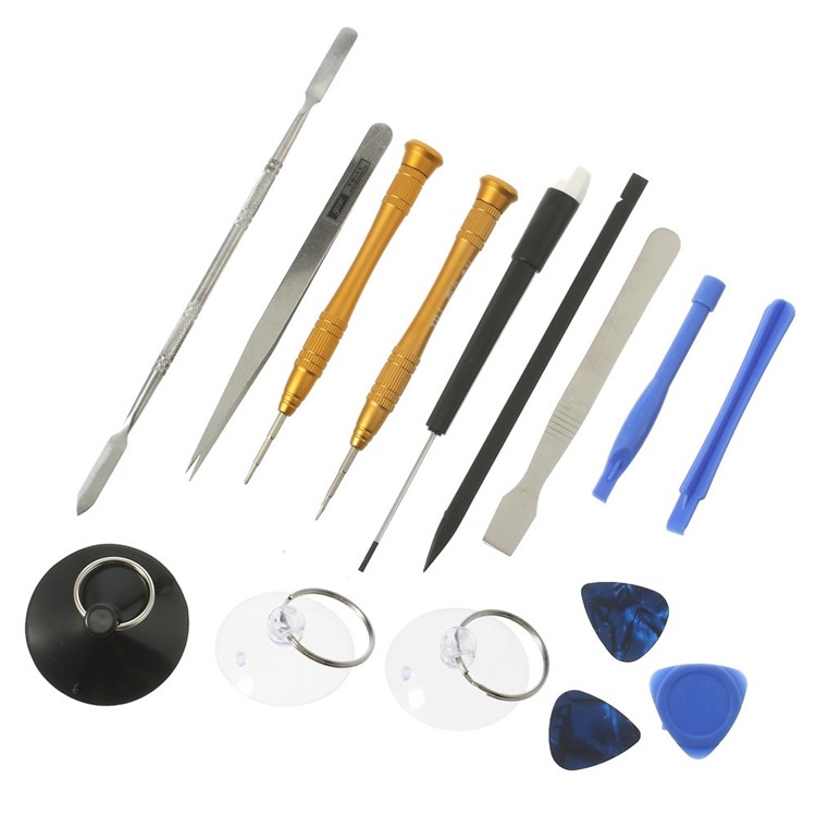 15 in 1 Screwdriver Tweezer Disassemble Repair Tools Set for iPhone Samsung LG Smartphones-1