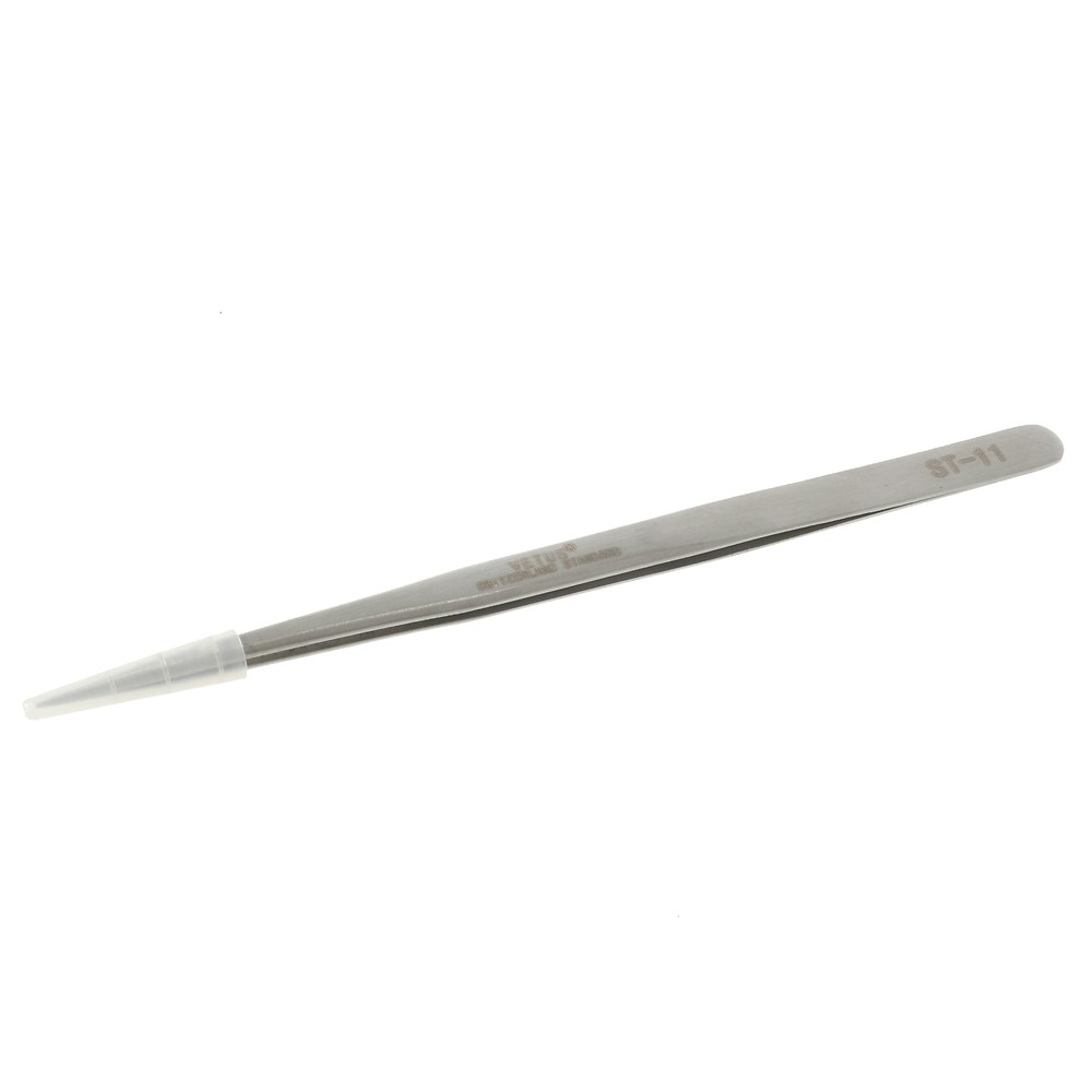 VETUS ST-11 High Precision Stainless Steel Fine Tip Straight Tweezer Repair Tool, Length: 140mm-2