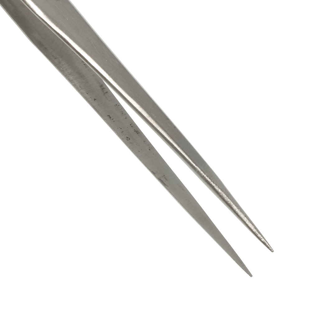 VETUS ST-11 High Precision Stainless Steel Fine Tip Straight Tweezer Repair Tool, Length: 140mm-4