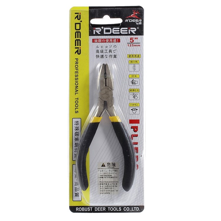 High quality RDEER Carbon Steel Flat Nose Plier with Cutter-5
