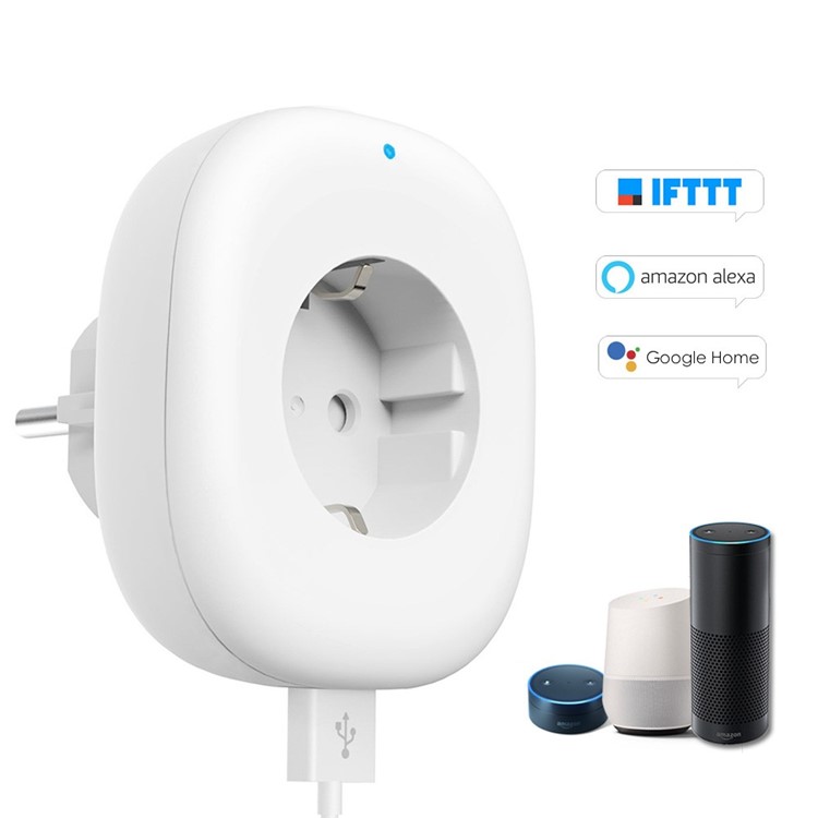 

1PC Smart Wifi Socket Plug with Big On/Off Switch Button + USB Port - U-1