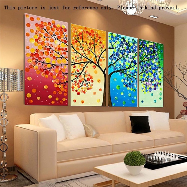 DIY Handmade Needlework Cross Stitch Embroidery Kit Printed Big Tree Pattern