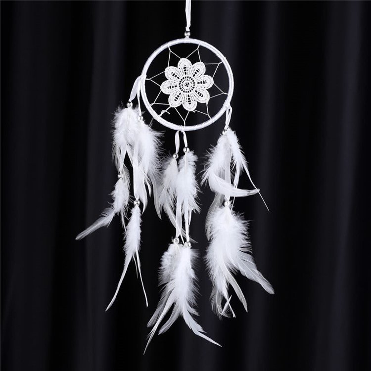 Aesthetic Handmade Dream Catcher With Feather Bead Wall Home Aesthetic Handmade Dream Catcher With Feather Bead Wall Home Decoration Ornament White Tvc Mall