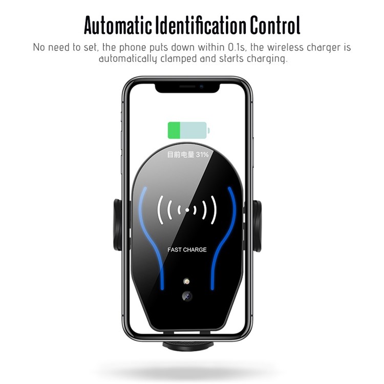 Chargeur De Voiture Sans Fil Montage De Téléphone De Voiture À Induction Automatique