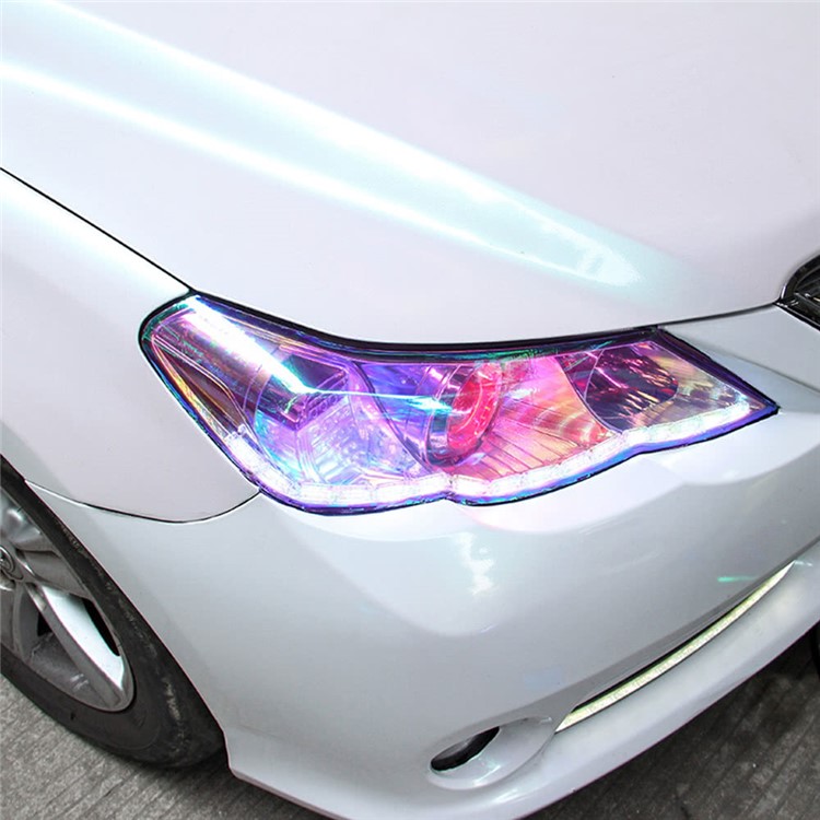 120x30cm Shiny Chameleon Auto Car Styling Headlights Taillights