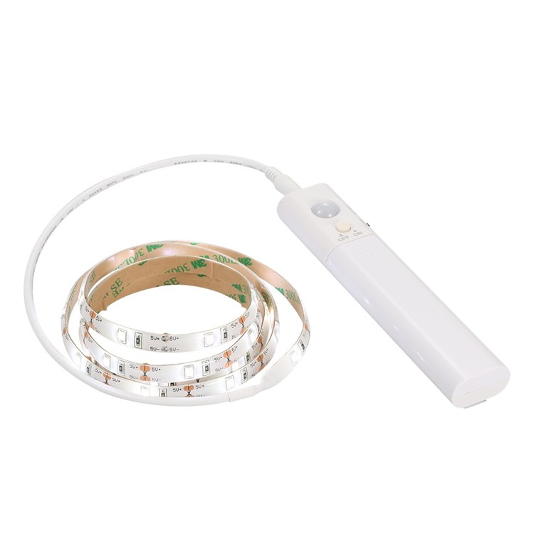 Waterproof  Home Bedroom 1m 30-LED Cabinet Strip Light with Sensitive PIR Motion Sensor - White-9