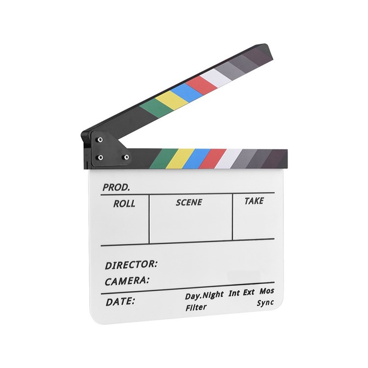 Movie TV Cut Action Scene Clapper Board Dry Erase Acrylic Director Film ...