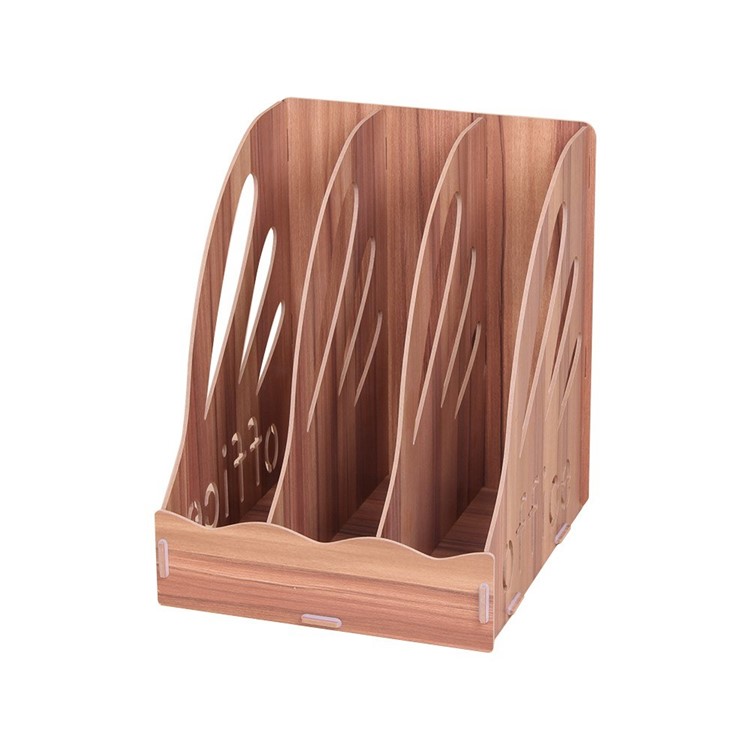 Organizer Document Folder Holder Wood Desktop File 3 Upright Organizer Document Folder Holder Wood
