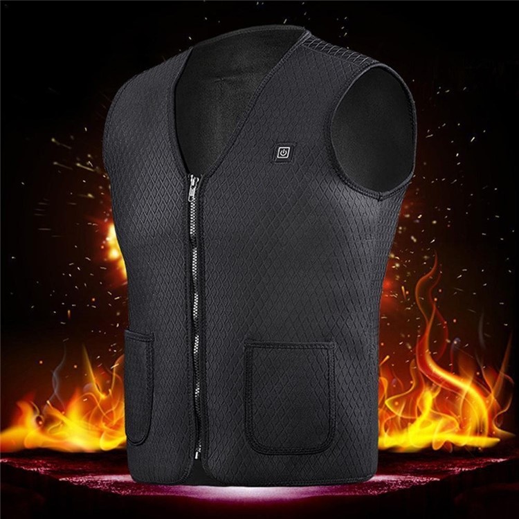 Electric USB Heated Warm Vest Men Women Heating Coat Jacket Clothing - XL-5