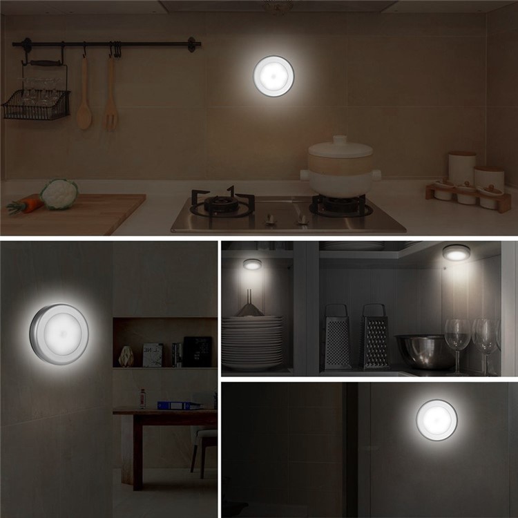 3 Unids / Set Sensor De Movimiento Magnético Ultra Brillante LED Luz De Noche Autoadhesivo Cocina Sala De Estar Lámpara De Luz