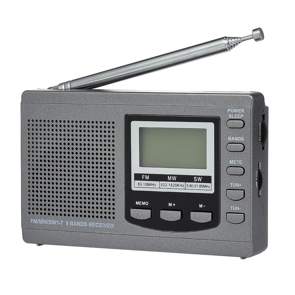 Ricevitore Radio Stereo Digitale FM/AM/SW Radio Multiband Con Uscita Auricolare Output Visualizza Funzione di Sveglia-6