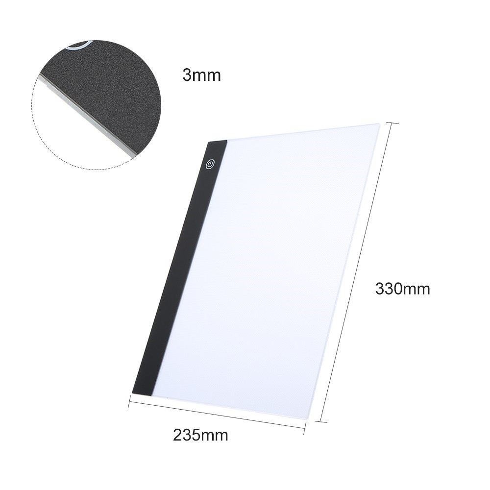 LED -grafik -tablet Schreiben Von Malerei Light Box Tracing Tafel A4 Kopie Tabelle 235x330mm [CE -zertifiziert] - 3-level-verstellbare Helligkeit-5