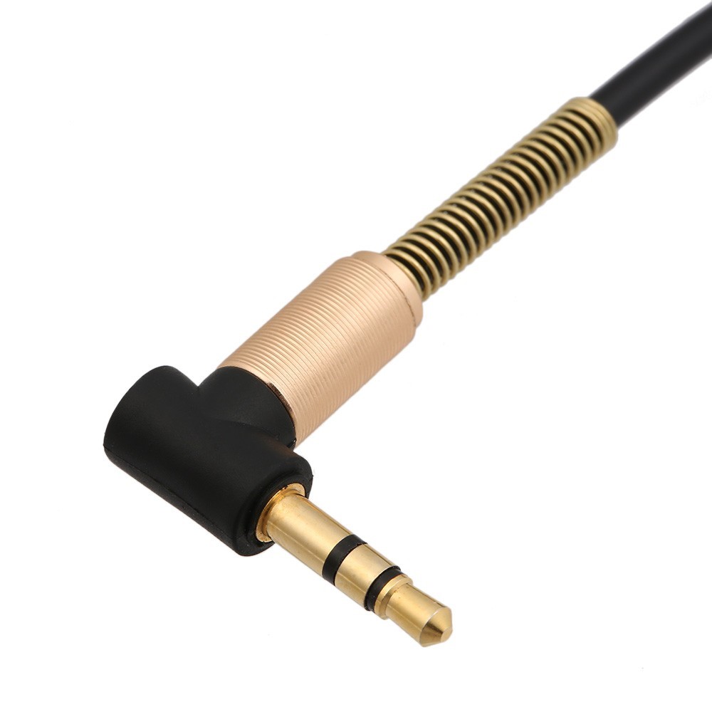 1,7 Metros Cordão de Extensor de Áudio Com Mola de Linha de Extensão de Linhas de Enrolamento de Enrolamento de Mola Cabo de 3,5 mm de Macaco a Macho Para Macho 3,5 mm Para Telefones Celulares de Computador Amplificador - Preto-8