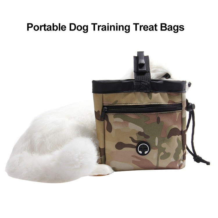 Wholesale Camouflage Detachable Dog Training Treat Bags Pet Feed Pocket Portable Outdoor Puppy