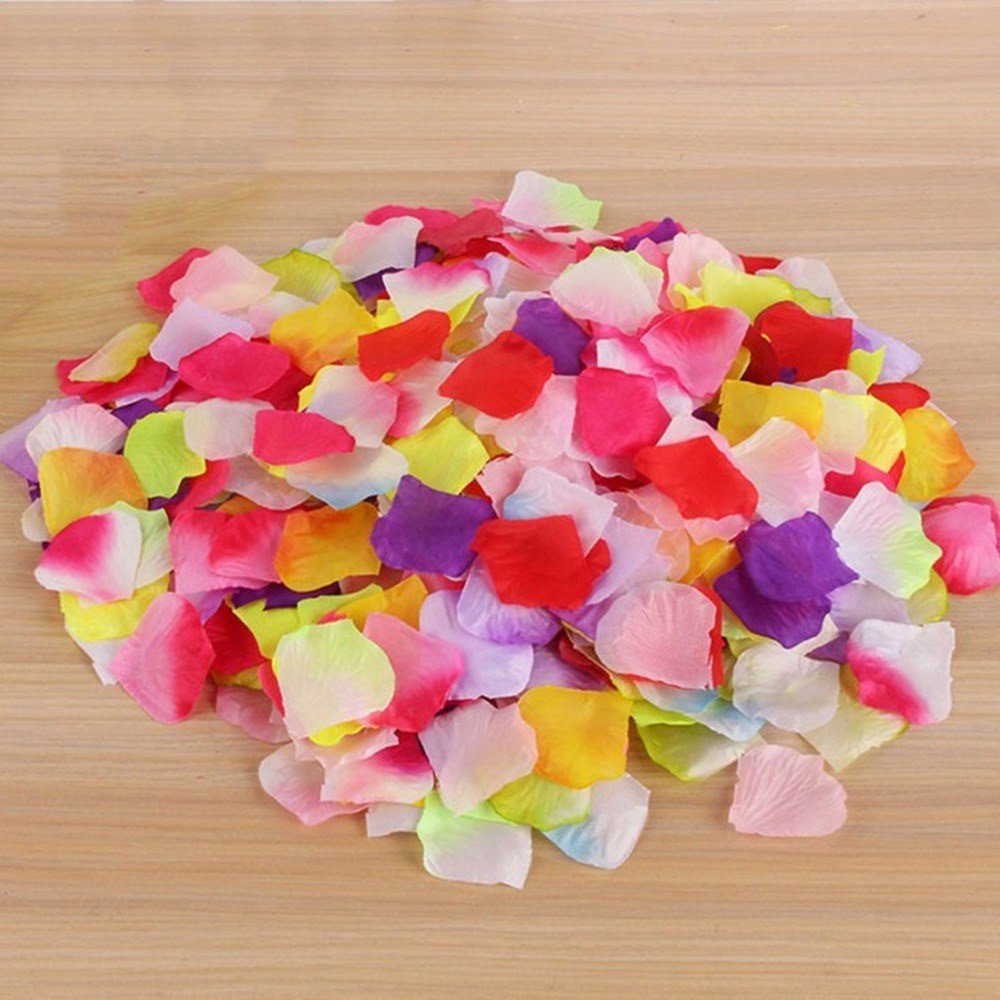 Pétalos De Flores No Reales Pétalos Artificiales De Rosa De Seda Para Decoraciones De La Fiesta De Bodas - 1000pcs / Rosa-2