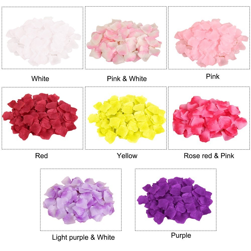 Pétales De Fleurs Non Réelles Pétales De Soie Pétales Artificiels De La Soie Pour Les Décorations De Fête De Mariage - 1000pcs / Rose