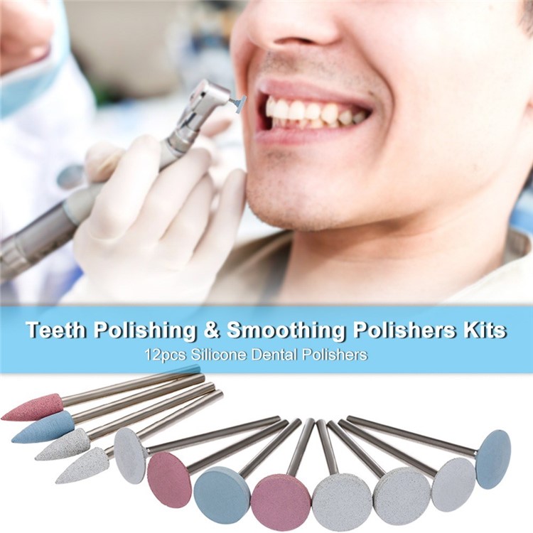 12pcs for Dental Lowspeed Silicone Teeth Polishing & Smoothing Kits