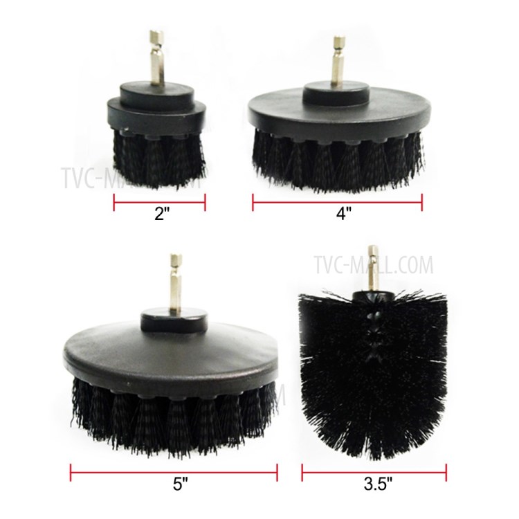 4pcs Power Scrubber Scrubber Cepillo Scrubber Cepillo De Limpieza Para Alfombras De Muebles De Coche