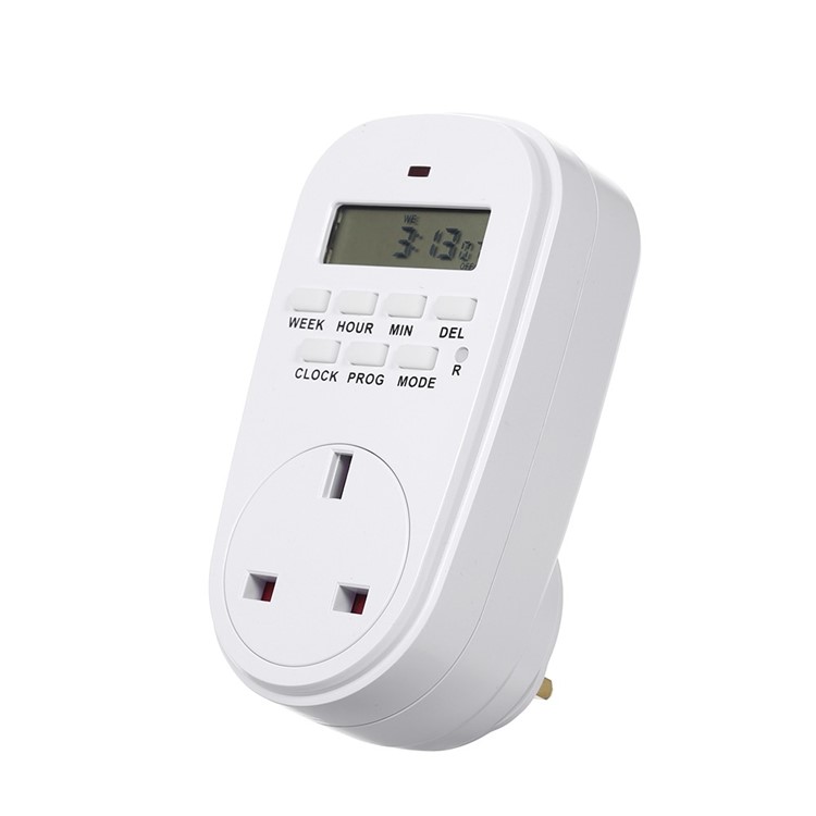 Blanco Samfox Temporizador Temporizador de Interruptor de Control Inteligente programable Digital el/éctrico
