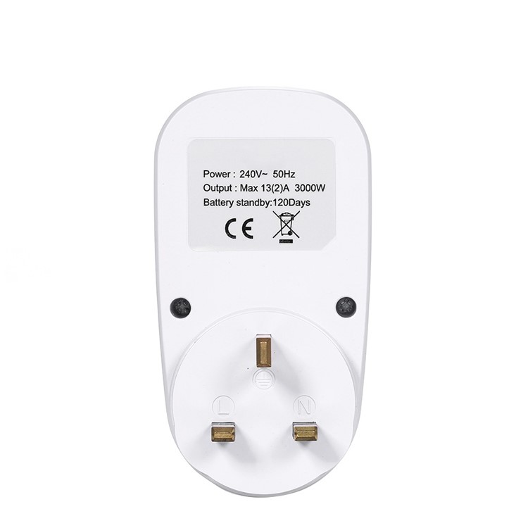 Blanco Samfox Temporizador Temporizador de Interruptor de Control Inteligente programable Digital el/éctrico