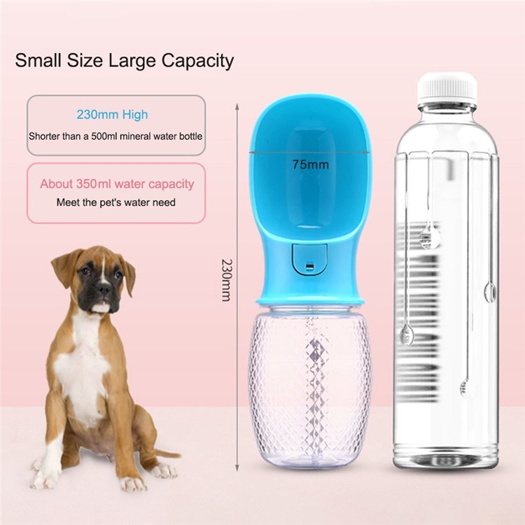 Dog Water Bottle Pet Travel Bottle Bottle Cup ao Outdoor Alimentador de Bebida - Azul