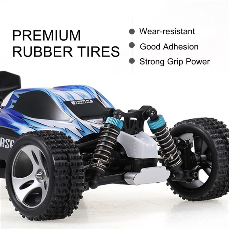 WLTOYS A959 1:18 2.4Ghz Off Road RC Car 4WD 45KM/H High Speed Vehicle Racing Buggy Car RTR - Blue