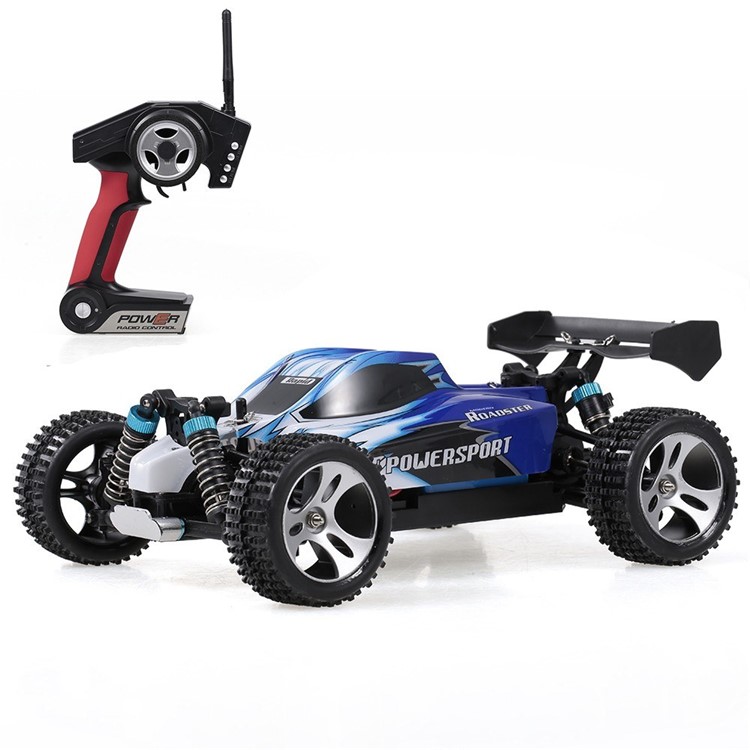 WLTOYS A959 1:18 2.4Ghz Off Road RC Car 4WD 45KM/H High Speed Vehicle Racing Buggy Car RTR - Blue