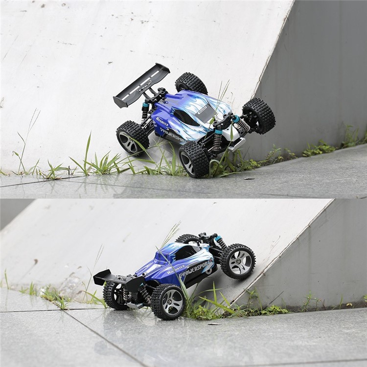 WLTOYS A959 1:18 2.4Ghz Off Road RC Car 4WD 45KM/H High Speed Vehicle Racing Buggy Car RTR - Blue