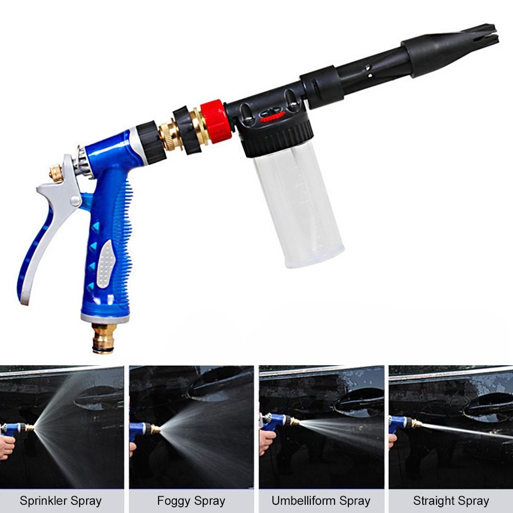 Lave-auto Mousse Pulvérisateur De Pulvérisation De Pulvérisation De Mousse Multifonctionnelle Haute Pression Voiture Nettoyage Pistolet Lance