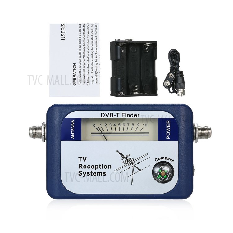 DVBT Digital Satellite Signal Finder Meter Aerial Terrestrial TV