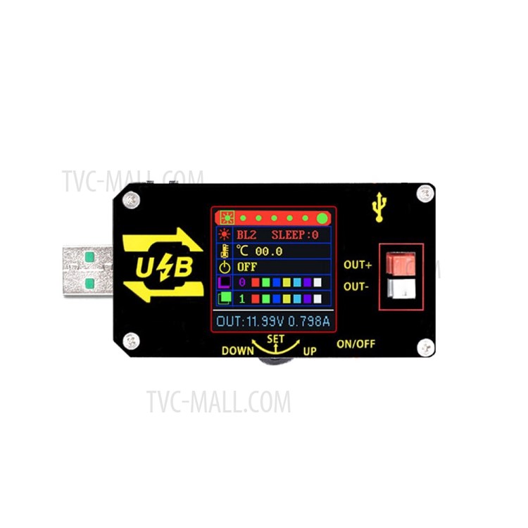 Color Screen USB Voltage Converter Buck Boost Regulator Module