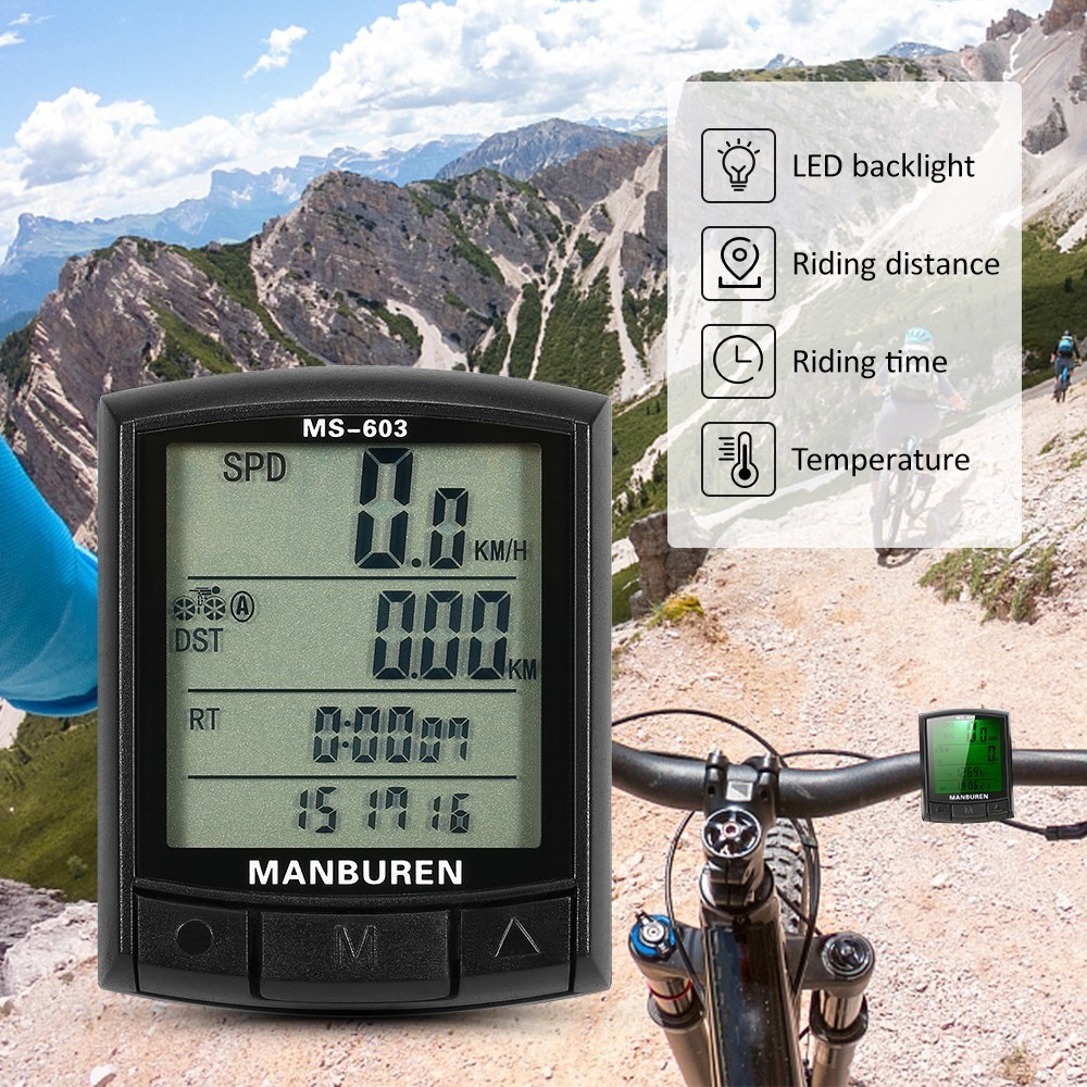 Compagnie De Vélo De Vélo De Vélo Speedmeter ODOMMÈTRE MTB Road Vélo Computer Chronomètre - Sans Fil-2